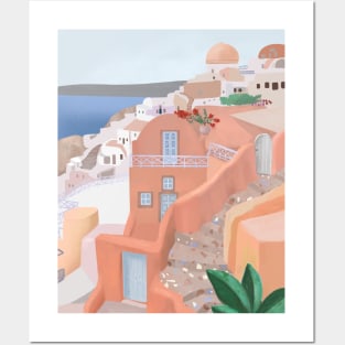 Santorini, Greece Posters and Art